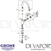 Grohe Eurosmart Cosmopolitan Single-Lever Sink Mixer Spares